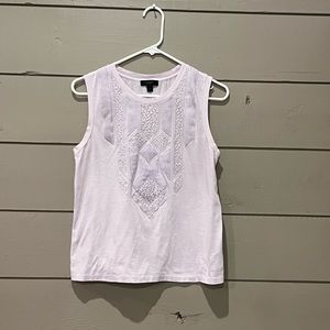 J. Crew Lilic Lace Applique Tank Top - Size Small